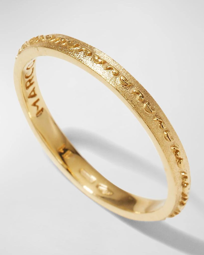 Marco Dal Maso Men's Yellow Gold Icon Slim Eternity Band Ring 2