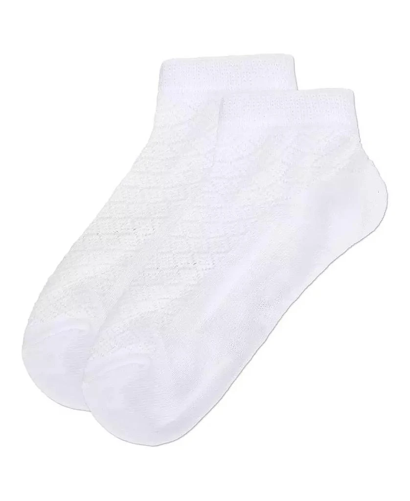 Memoi Big Girls Diamond Sheer Anklet Socks 3