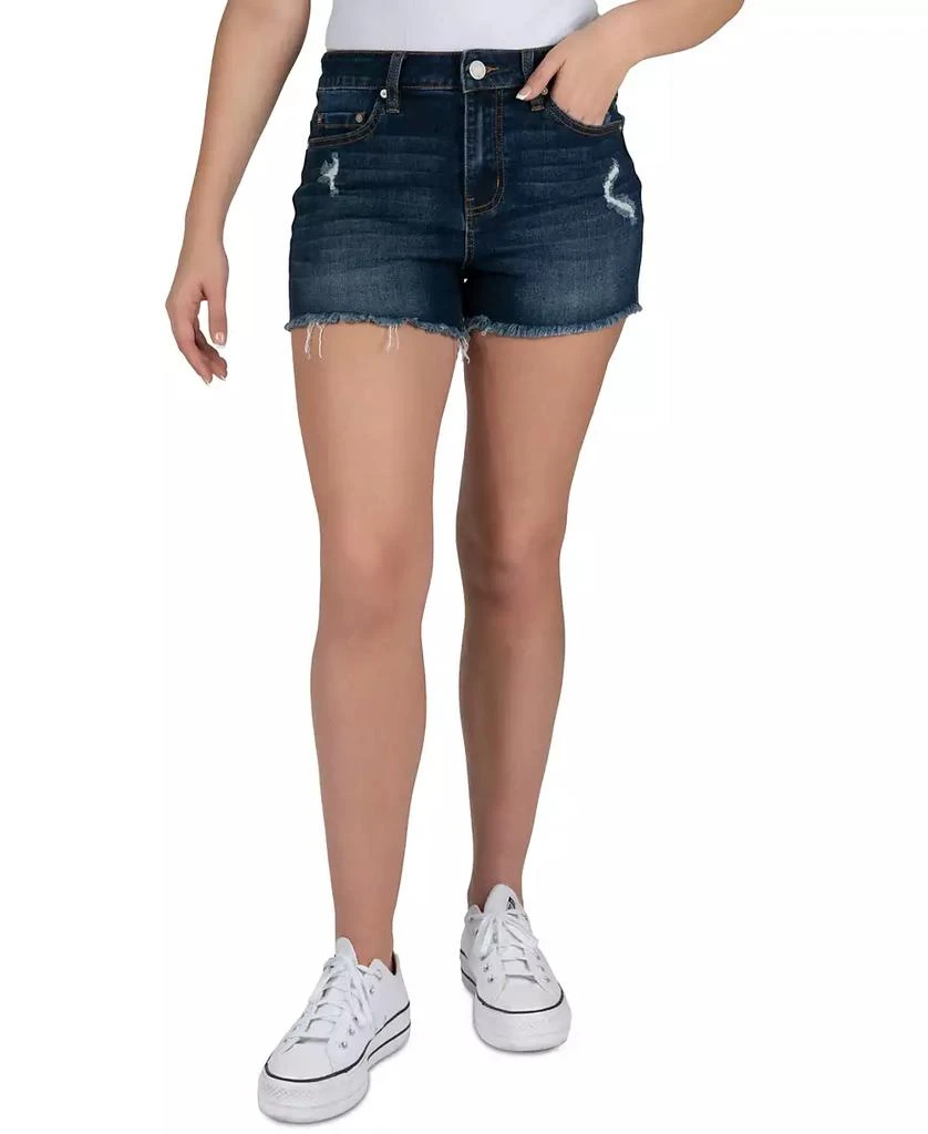 Indigo Rein Juniors' Frayed-Hem Destructed Shorts 4