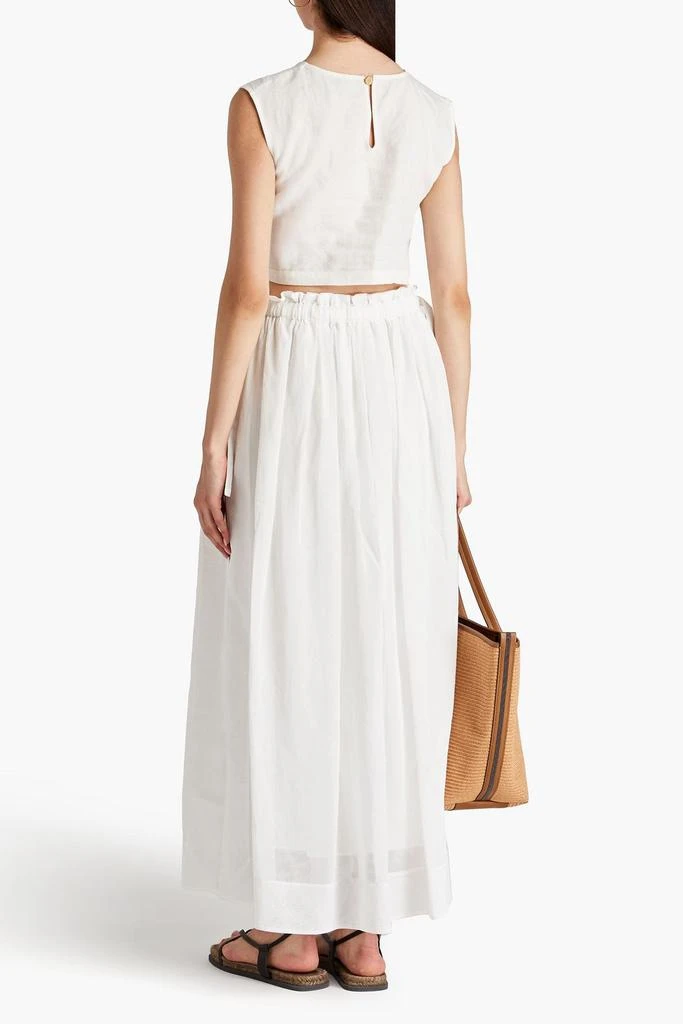 Brunello Cucinelli Bead-embellished organza maxi skirt 3
