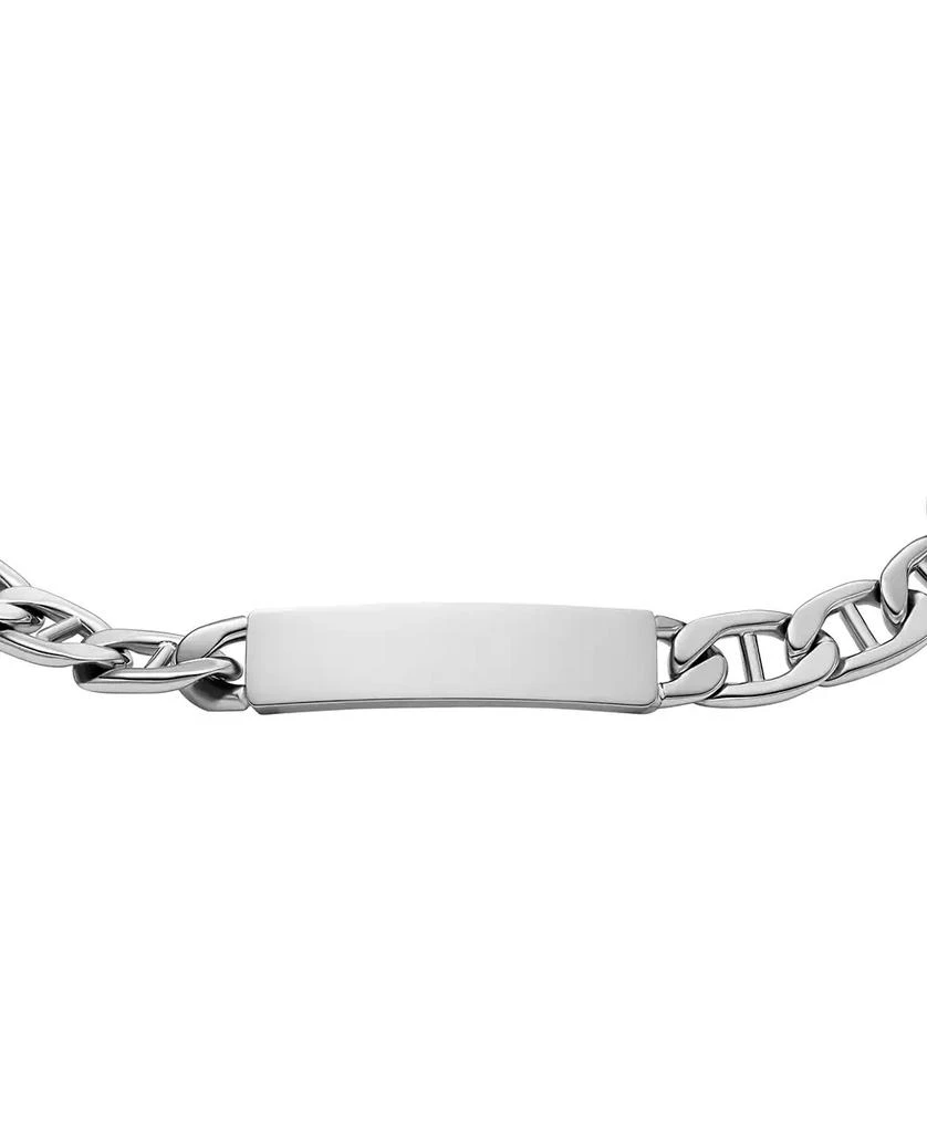 Fossil Drew Silver-Plated Stainless Steel ID Bracelet 3