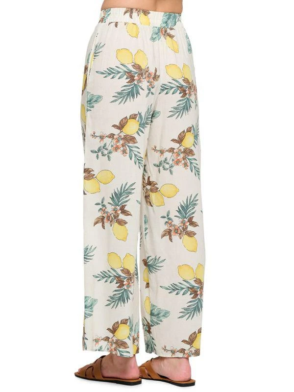 Renee C. Lemon Print Pants 3