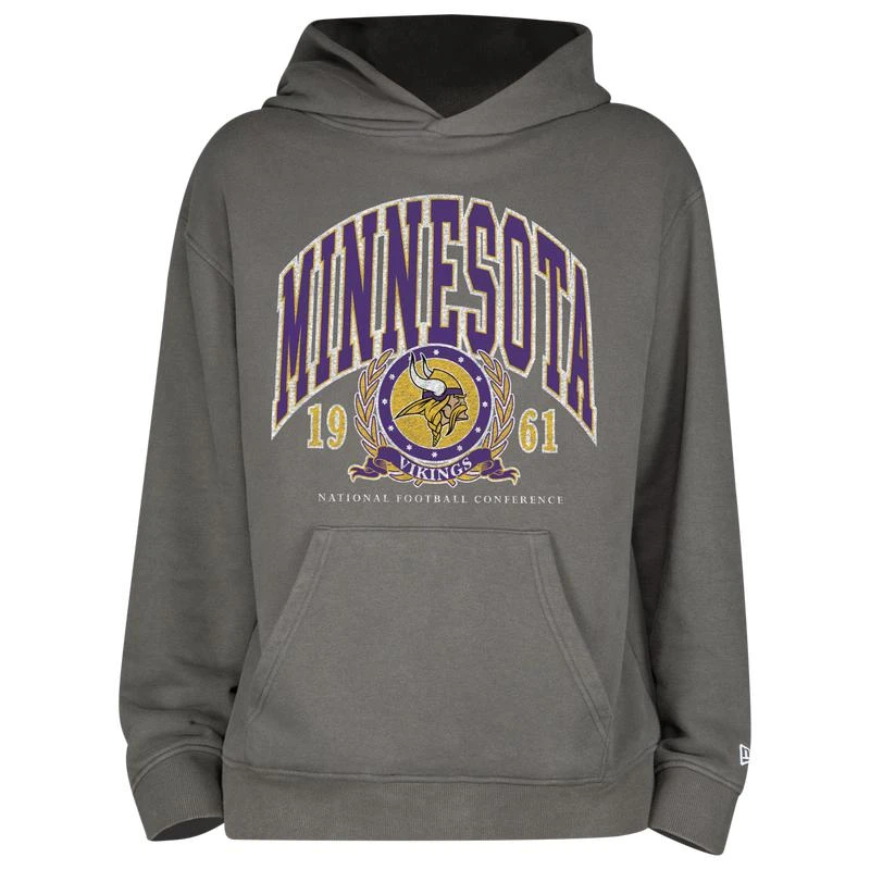 New Era New Era Vikings Fitted Pullover Hoodie - Men's 1