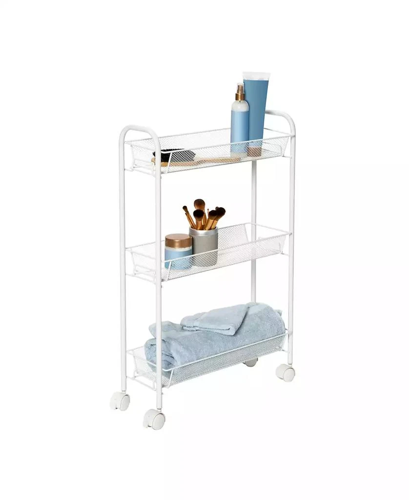 Honey Can Do 3-Tier Mesh Narrow Rolling Storage Cart 2