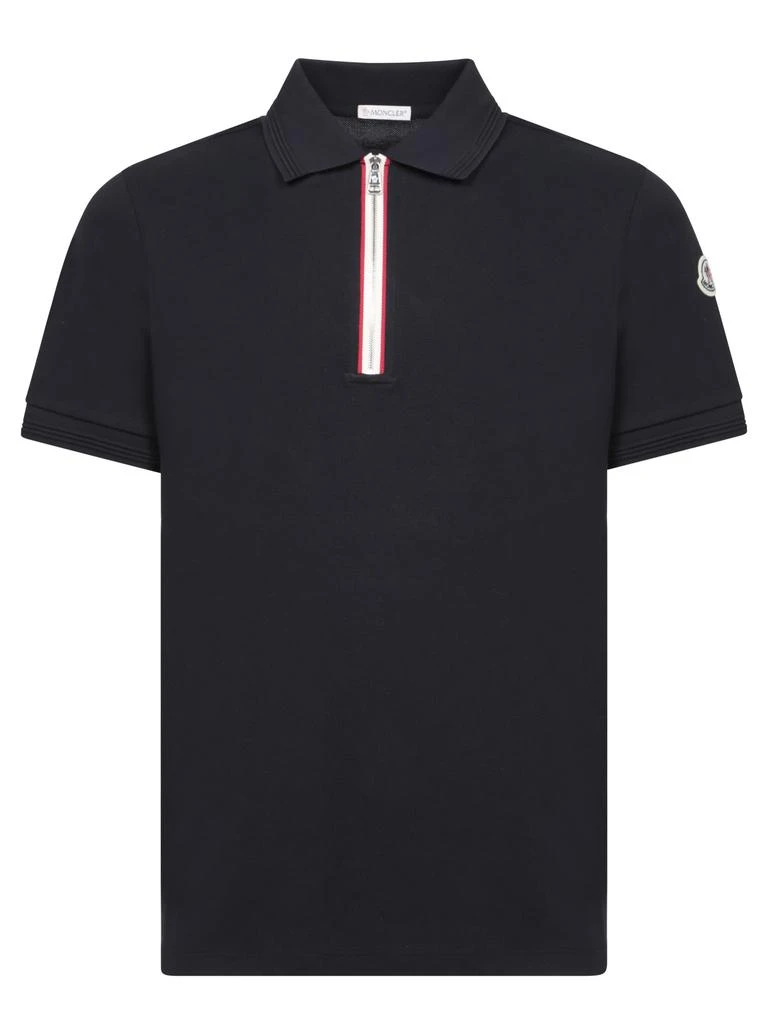 Moncler Navy Cotton Polo Shirt 1