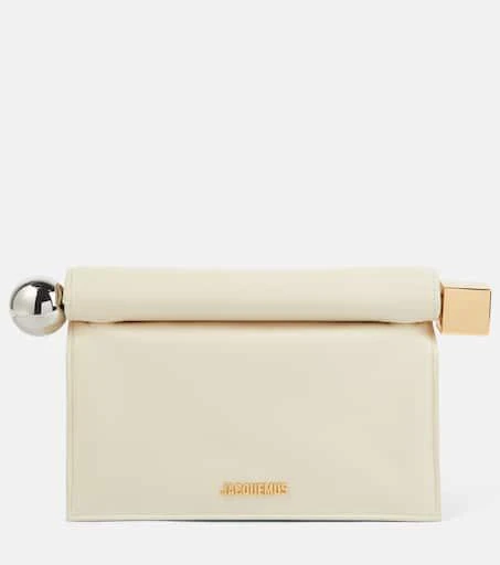 Jacquemus La Pochette Rond Carré leather clutch 1