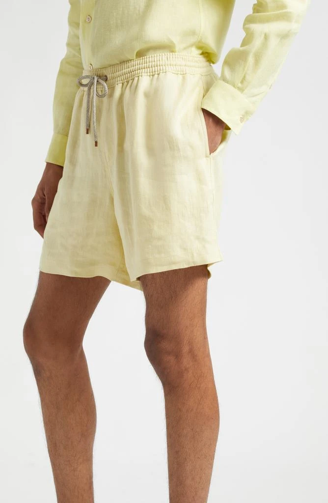 AGNONA Linen Drawstring Shorts 4