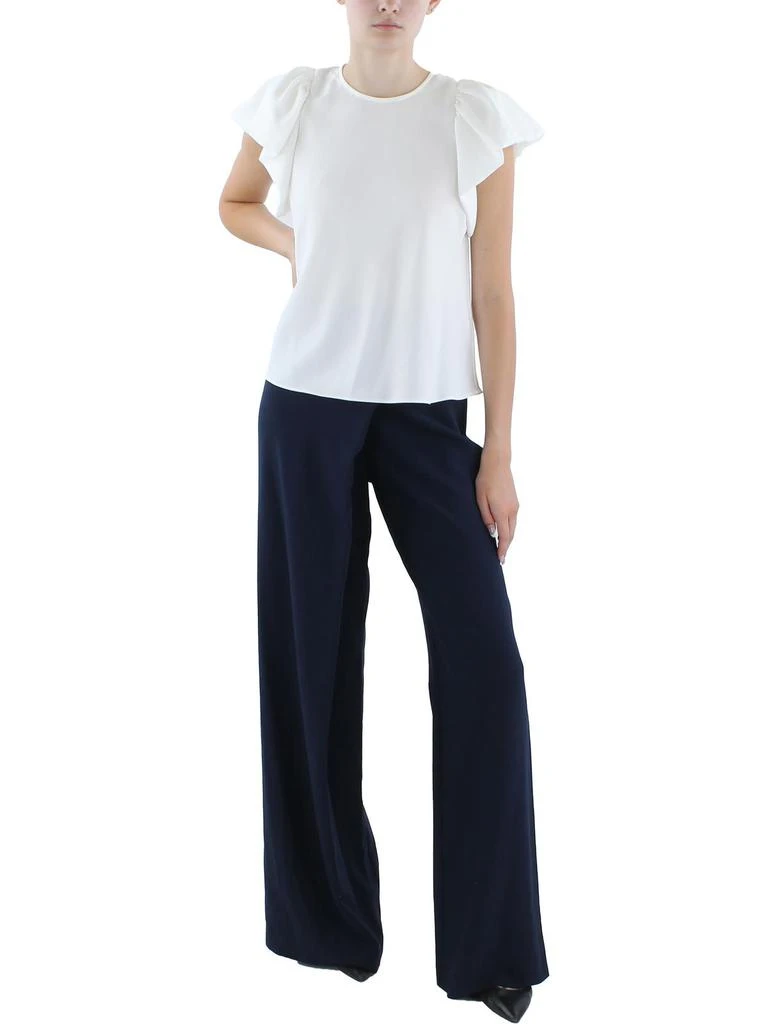 Black Halo Womens 2 PC Surplice Jumpsuit 1