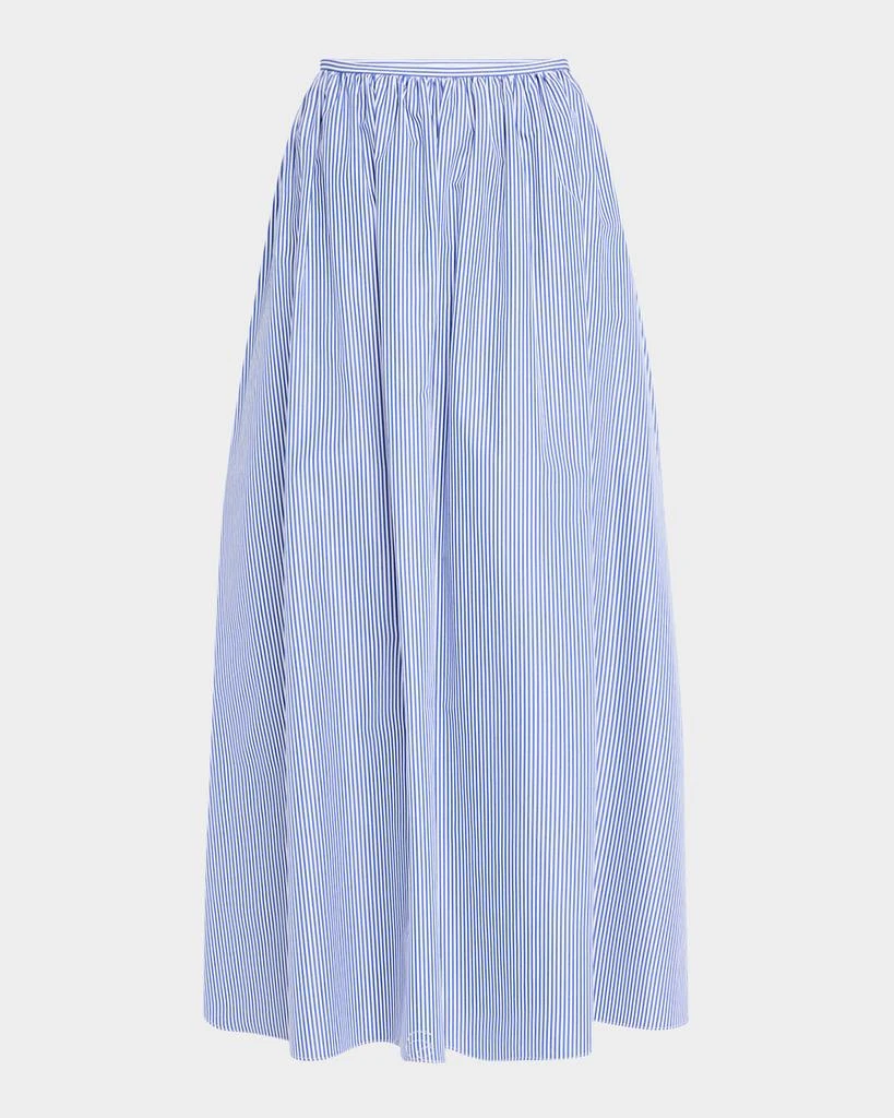 Lafayette 148 New York Gathered-Waist Striped Skirt 1