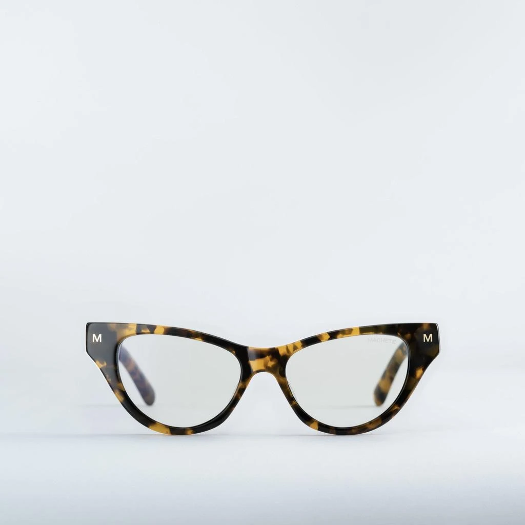 Machete “Suzy” sunglasses in Hazel MACHETE Suzy Sunglasses in Dark Tortoise Stripe | ShopSimon main image 4