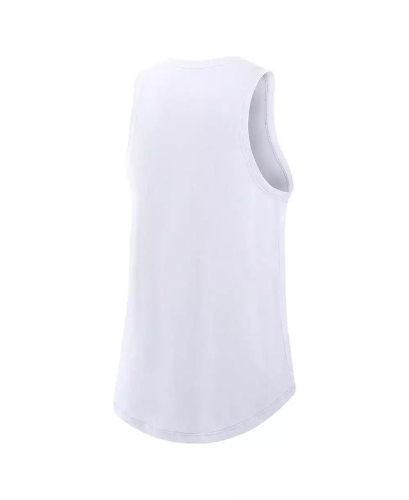 nike high neck vest crop top in white