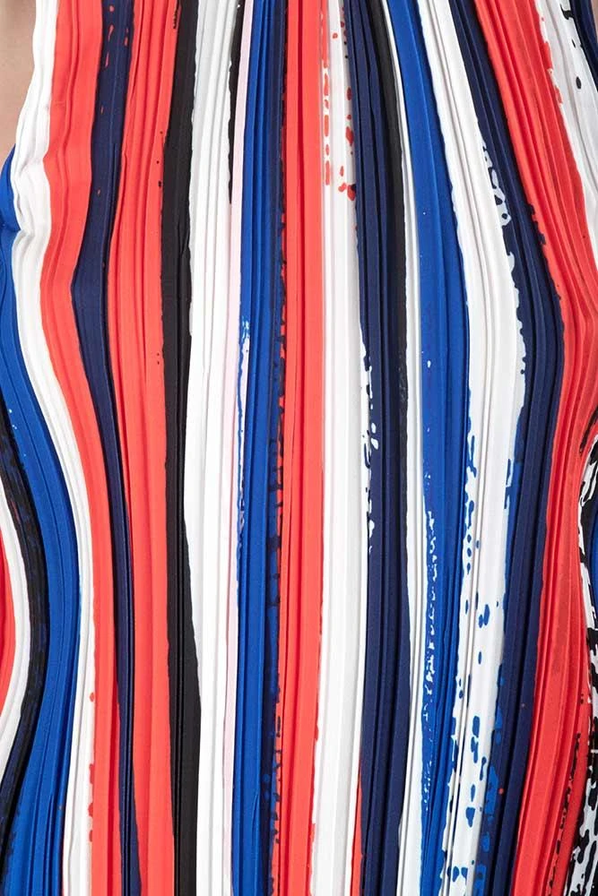 Dion Lee Dion Lee II Multicolor Plisse Striped Knit Sleeveless Top M 4
