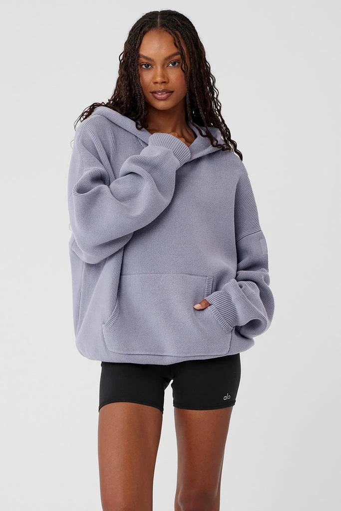 Alo Scholar Hooded Sweater - Fog 1