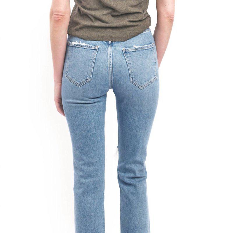 AGOLDE Riley Cropped Straight Jeans In Whiplash