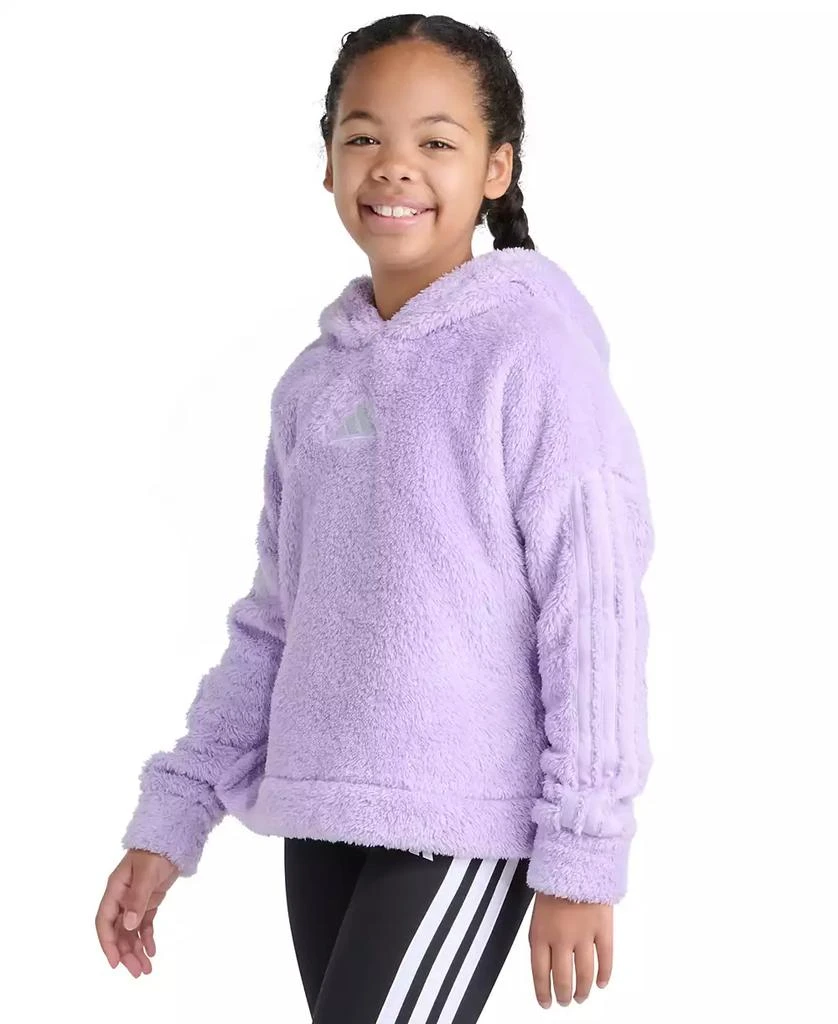 Adidas Big Girls
 S-XL Long Sleeve 3-Stripes Fleece Pullover Hoodie 2