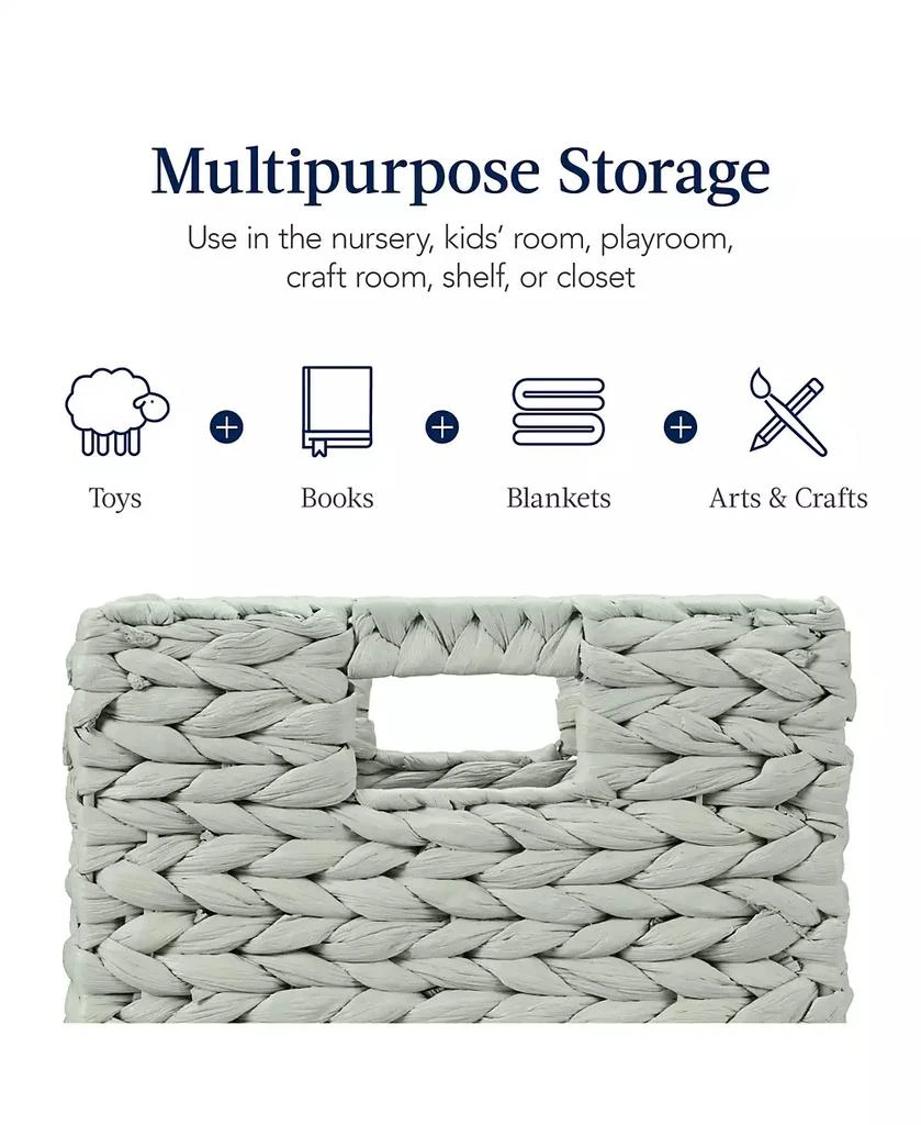 Best Choice Products 10.5x10.5in Hyacinth Storage Baskets, Set of 5 Multipurpose Collapsible Organizers 5