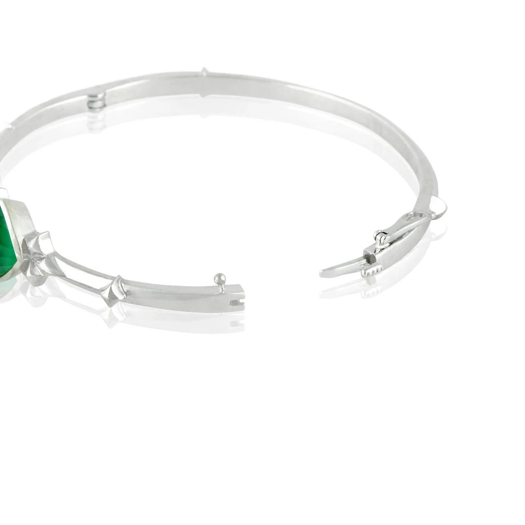 Stephen Webster Silver Chrysoprase and Quartz Bangle Bracelet 3