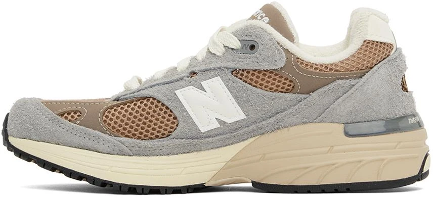 New Balance Grey & Brown 'Made in USA' 993 Sneakers 3