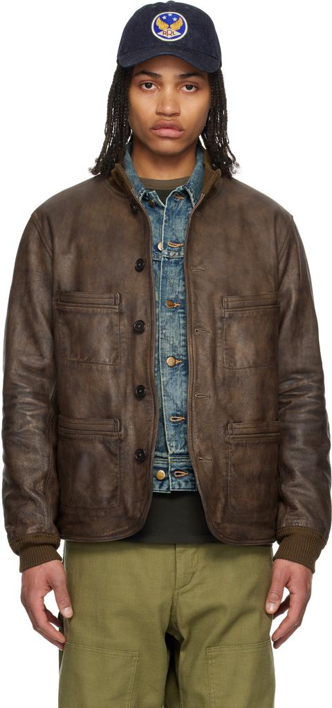 RRL Brown Parkhurst Leather Jacket