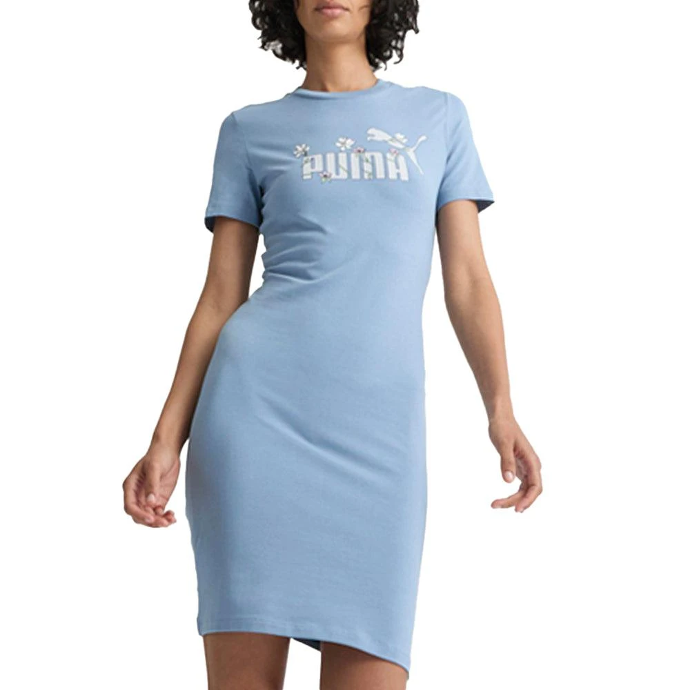 Puma Essentials Slim Floral Short Sleeve T-Shirt Dress 1