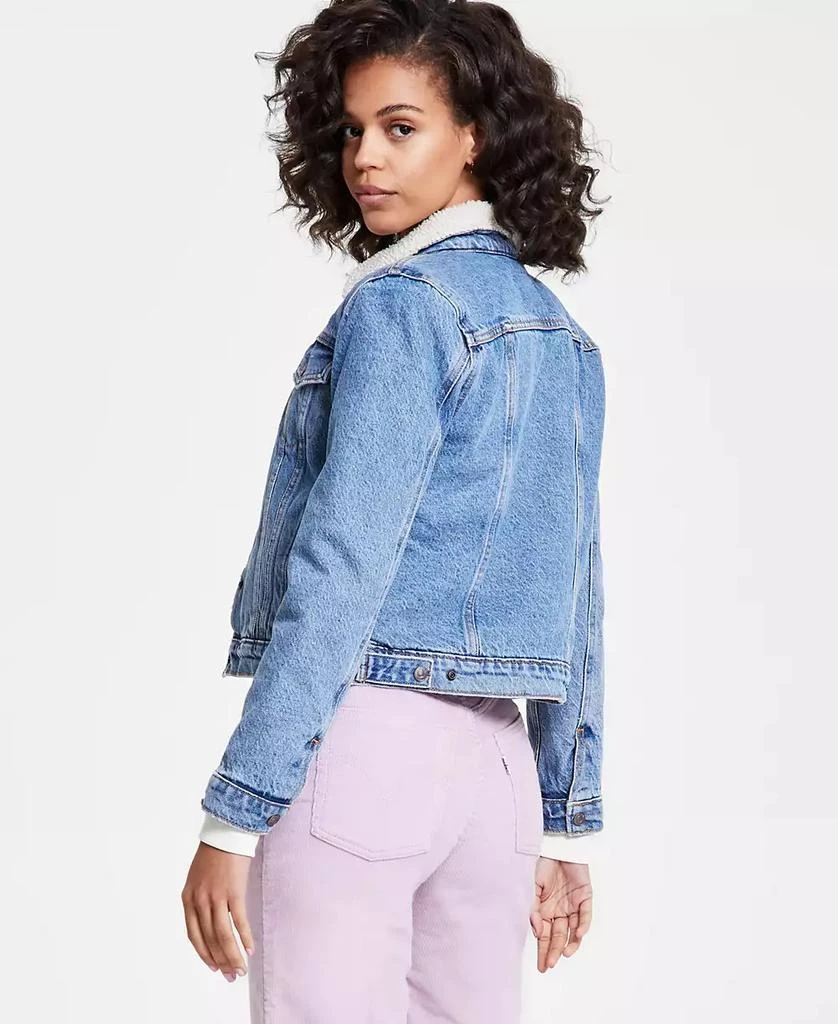 Levi's Women's Original Denim Trucker with Sherpa Lining 2