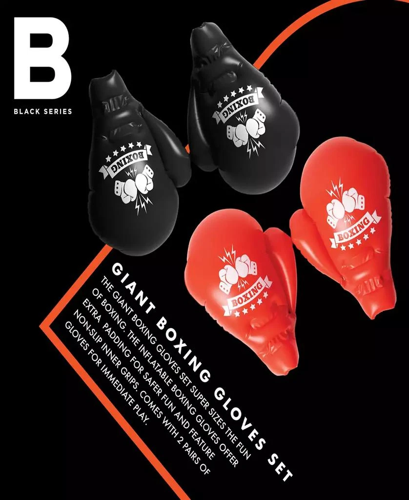 Black Series Giant Inflatable Boxing Gloves, Set of 4 5
