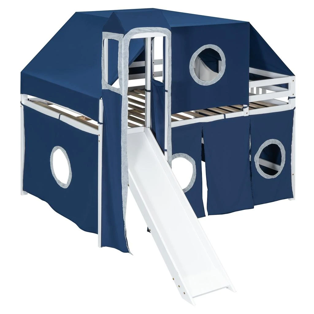 Streamdale Furniture Streamdale Full Size Loft Bed with Tent and Tower 5