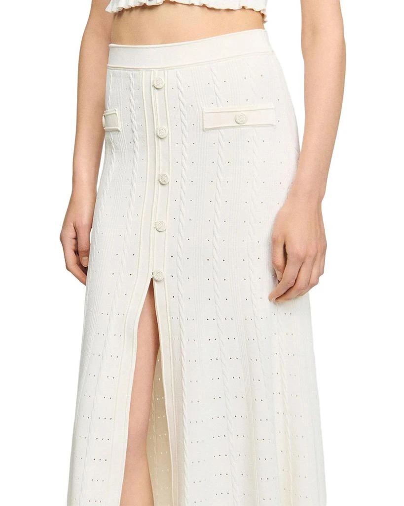 Sandro Pointelle Knit Maxi Skirt 4