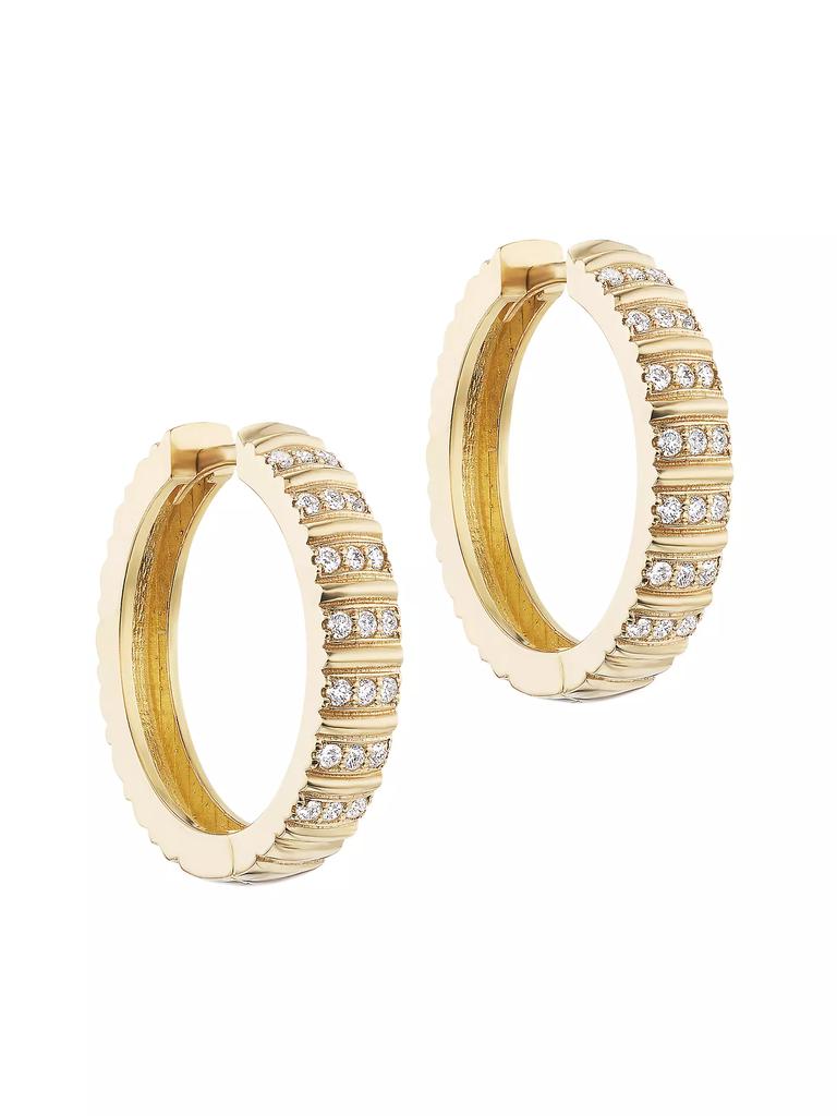 Marlo Laz Desert Rising Juli 14K Yellow Gold & 0.26 TCW Diamond Hoop Earrings