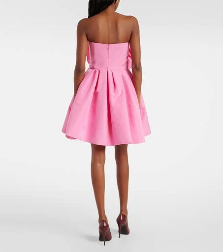 Carolina Herrera Floral-appliqué silk faille cocktail dress 3