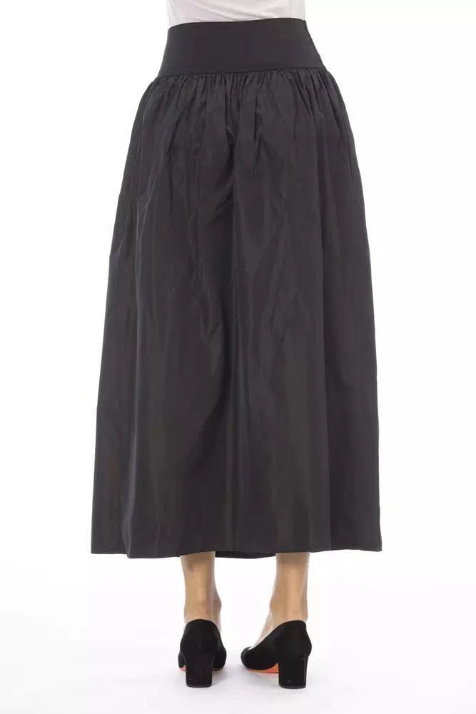 Alpha Studio Alpha Studio Elegant Taffeta High-Waist Skirt with Elastic Women's Band 3