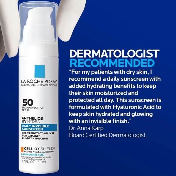 La Roche Posay La Roche-Posay Anthelios UV Hydra Daily Invisible Sunscreen SPF 50 (1.7 fl.oz) 8