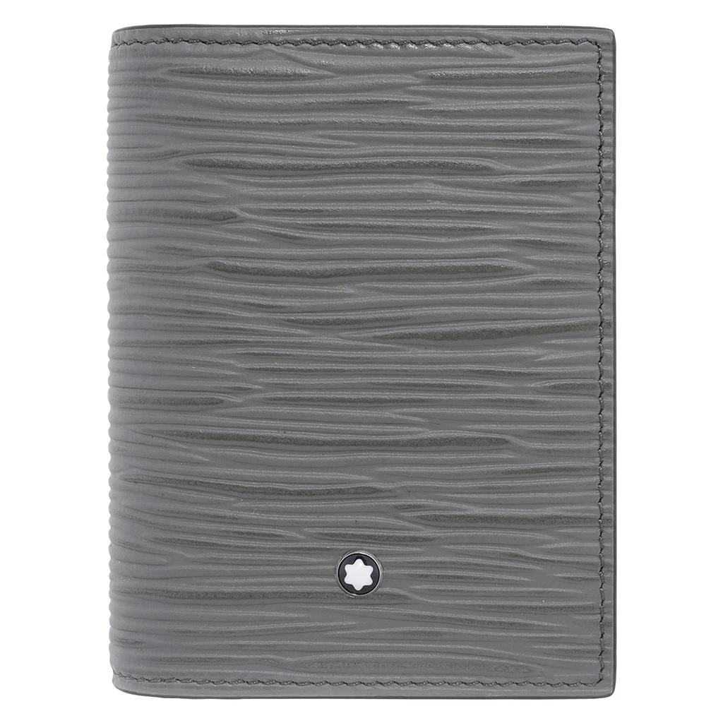 MontBlanc Montblanc Medium Grey 4810 Leather Card Holder