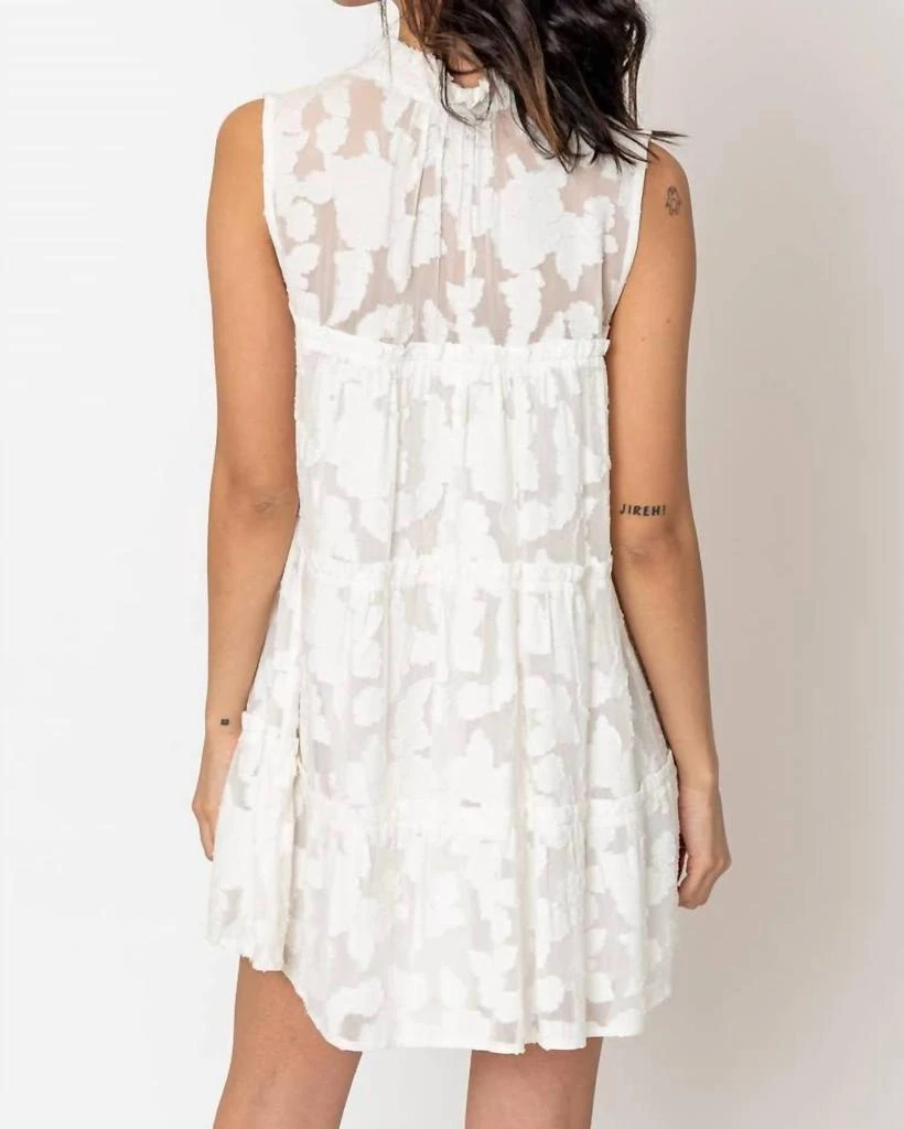 En Creme Sleeveless Burnout Dress In White 3