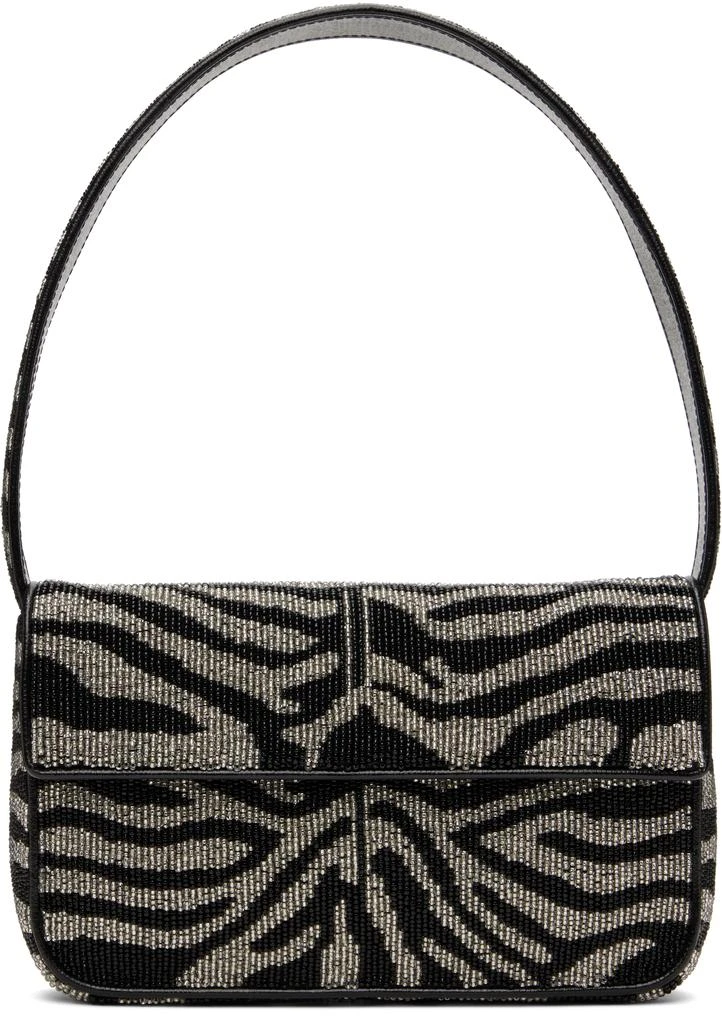 Staud Black & White Tommy Beaded Bag 1