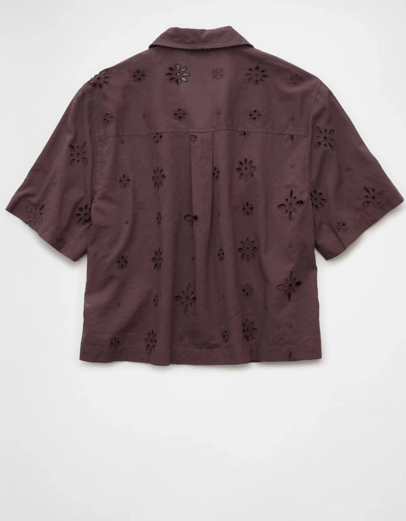 AE AE Short-Sleeve Embroidered Button-Up Shirt 4