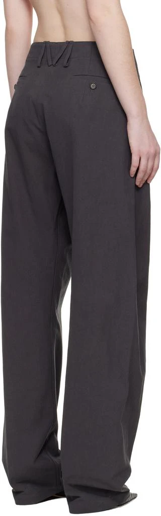 Magda Butrym Gray Wide-Leg Cotton Trousers 3