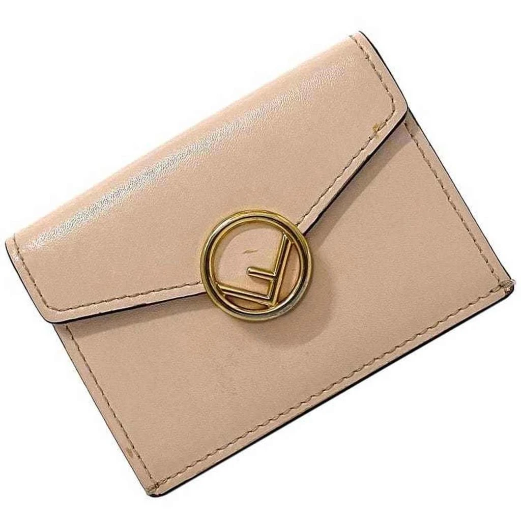 Fendi gold pink Leather Wallet (Tri-Fold) (Pre-Owned)