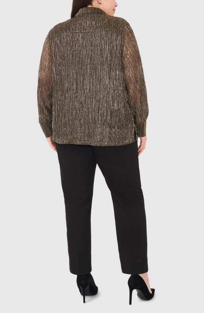 Halogen Metallic Button-Up Shirt 5