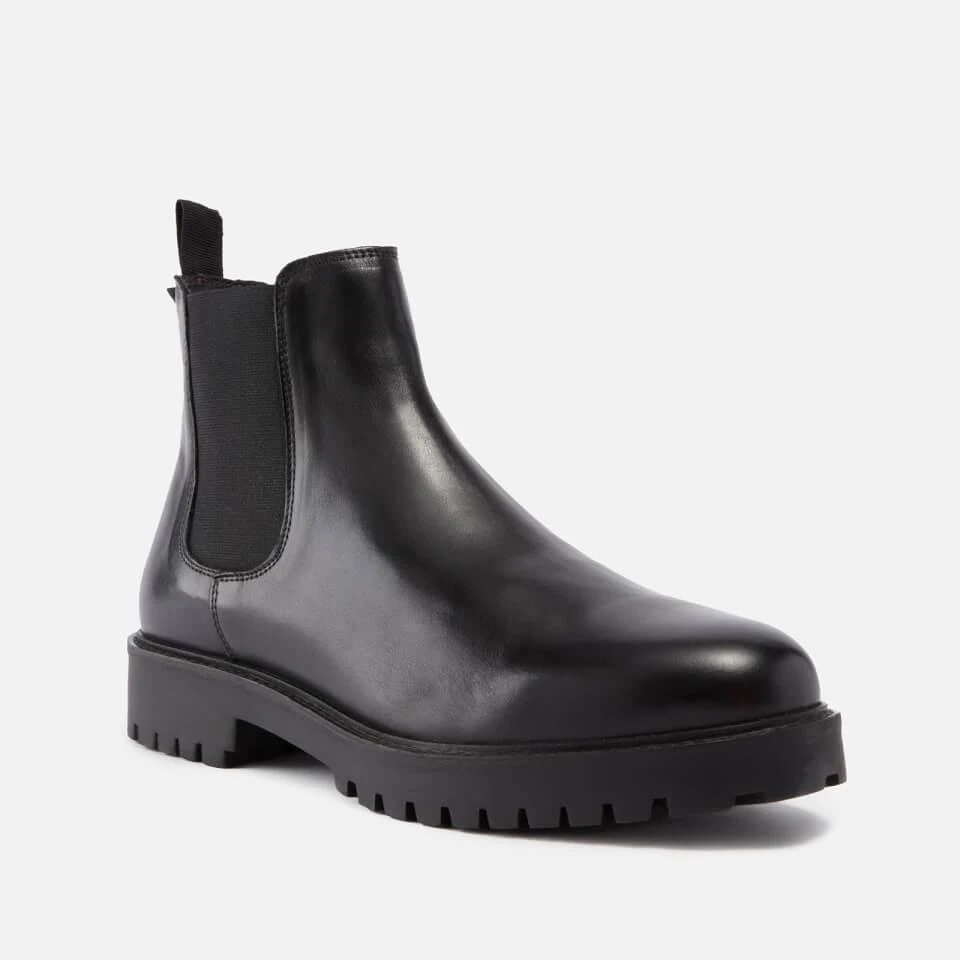 walk-london WALK LONDON MEN'S SEAN LEATHER CHELSEA BOOTS - BLACK 2
