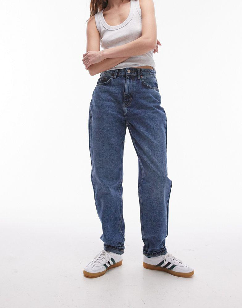 Topshop Topshop Original Mom high rise jean in mid blue