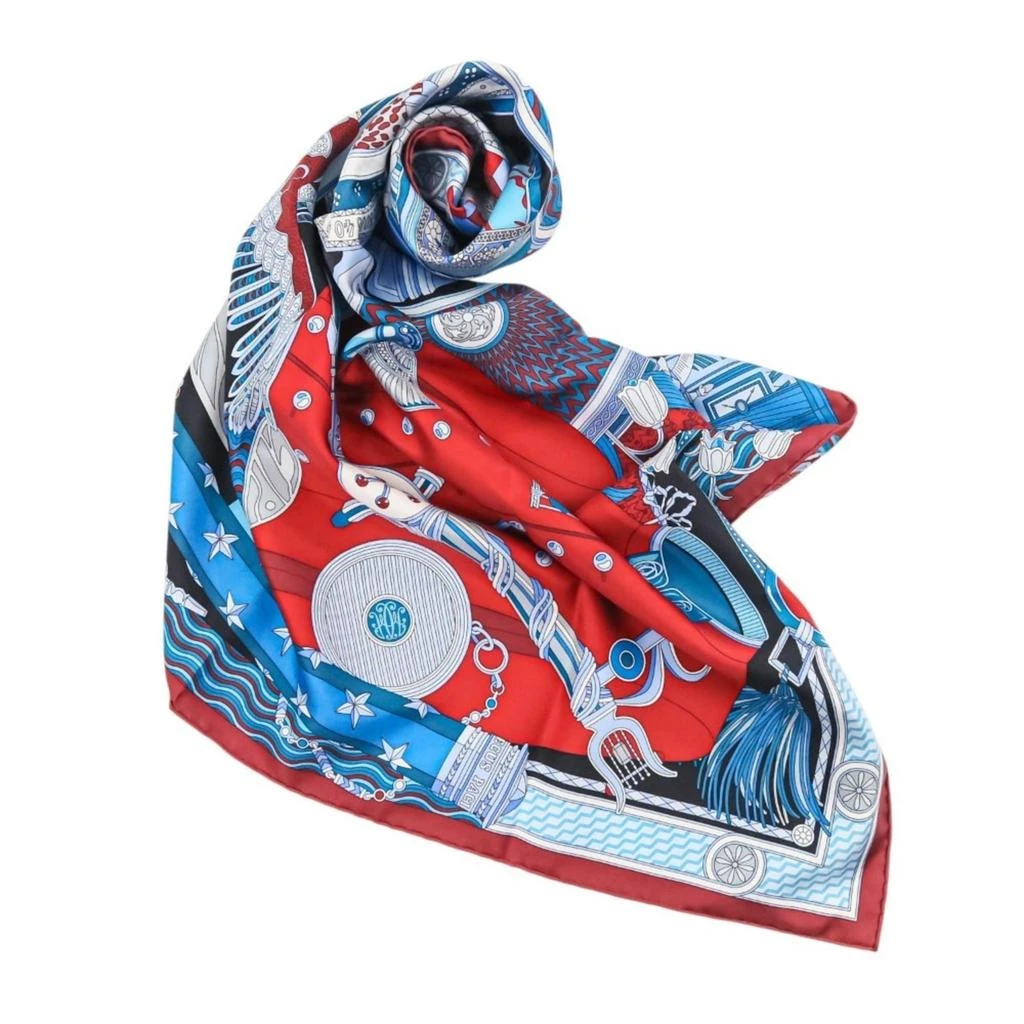 Cartier blue Color Silk Scarf (Pre-Owned) 2