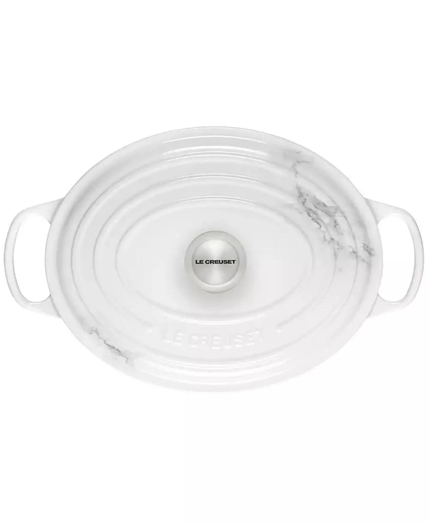Le Creuset 6.75 Quart Cast Iron Oval Dutch Oven with Marble Applique 2