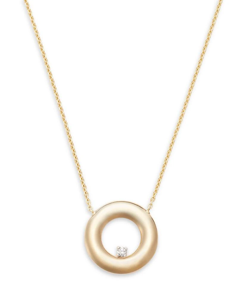 Alberto Amati 14K Yellow Gold Diamond Circle Pendant Necklace, 16" 1