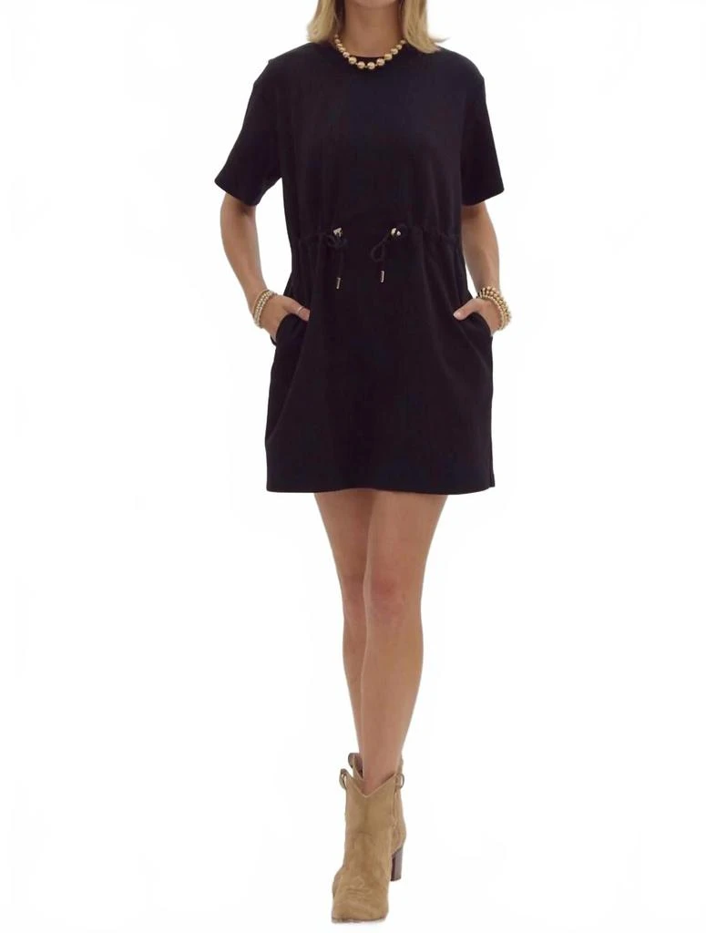 Shop Drawstring Waist Mini Dress In Black on Sale at BeyondStyle  Get 29%  Off Drawstring Waist Mini Dress In Black with Limited-Time Flash Deals,  Exclusive Discounts, and Special Offers. Enjoy Unbeatable