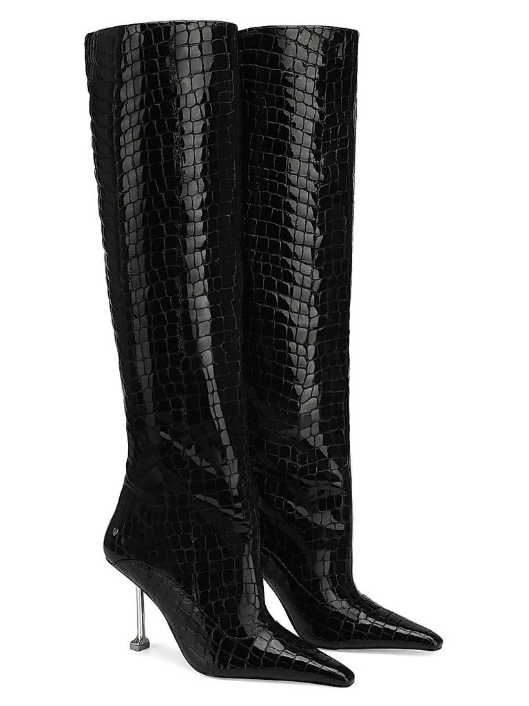 Naked Wolfe Texas Faeda Croc Patent Leather Boots 2