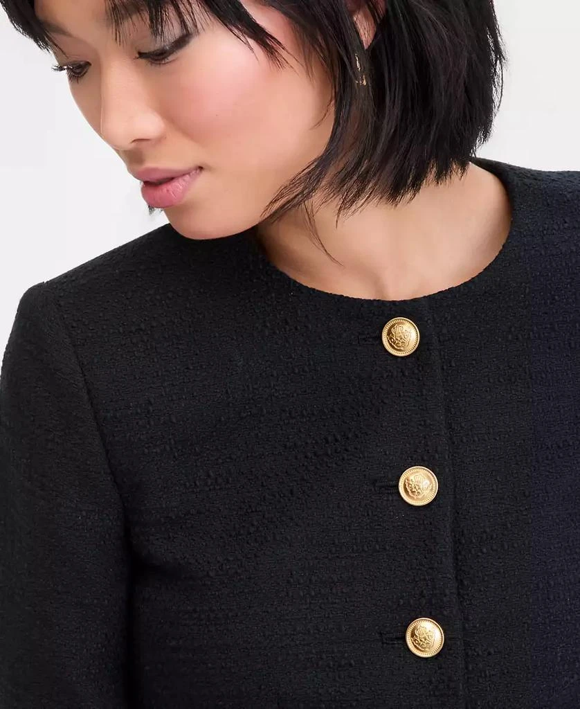 INC International Women
s Collarless Cotton Tweed Jacket, Macy
s Exclusive 3