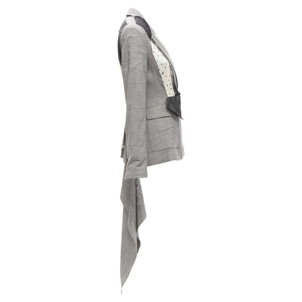 Monse wool cotton deconstructed draped asymmetric blazer jacket 4