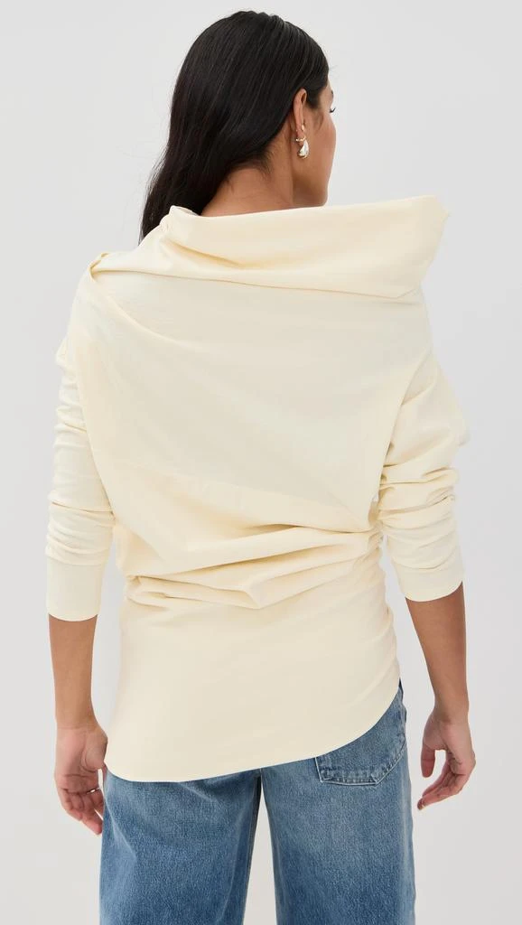 AWAKE MODE Jersey Cowl Neck Draped Top 2