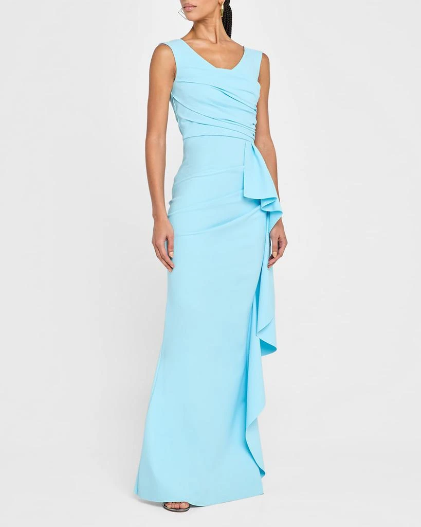 Chiara Boni Sozen Ruched Side-Drape Gown 2